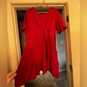 Faux wrap style dress